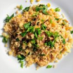 Vegan Mixed Grains and shiitake mushrooms