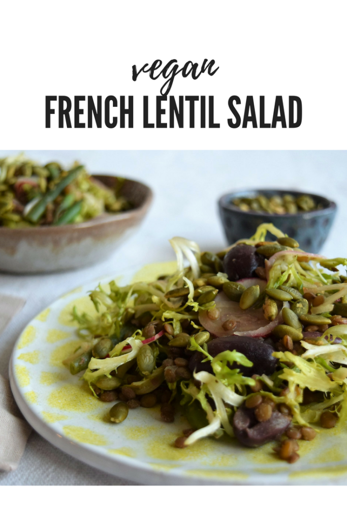 This vegan French lentil salad is amazing! So much texture, flavor and beauty. It is an excellent source of protein for vegans and vegetarians.