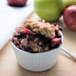 Vegan Blueberry, Apples and Coconut Crumble