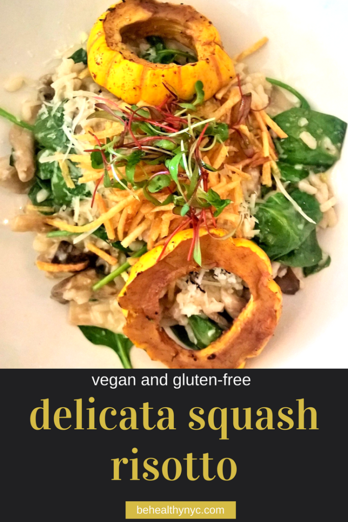 This vegan delicata squash risotto is more than a side dish! It looks beautiful, tastes amazing, and is super easy to make.