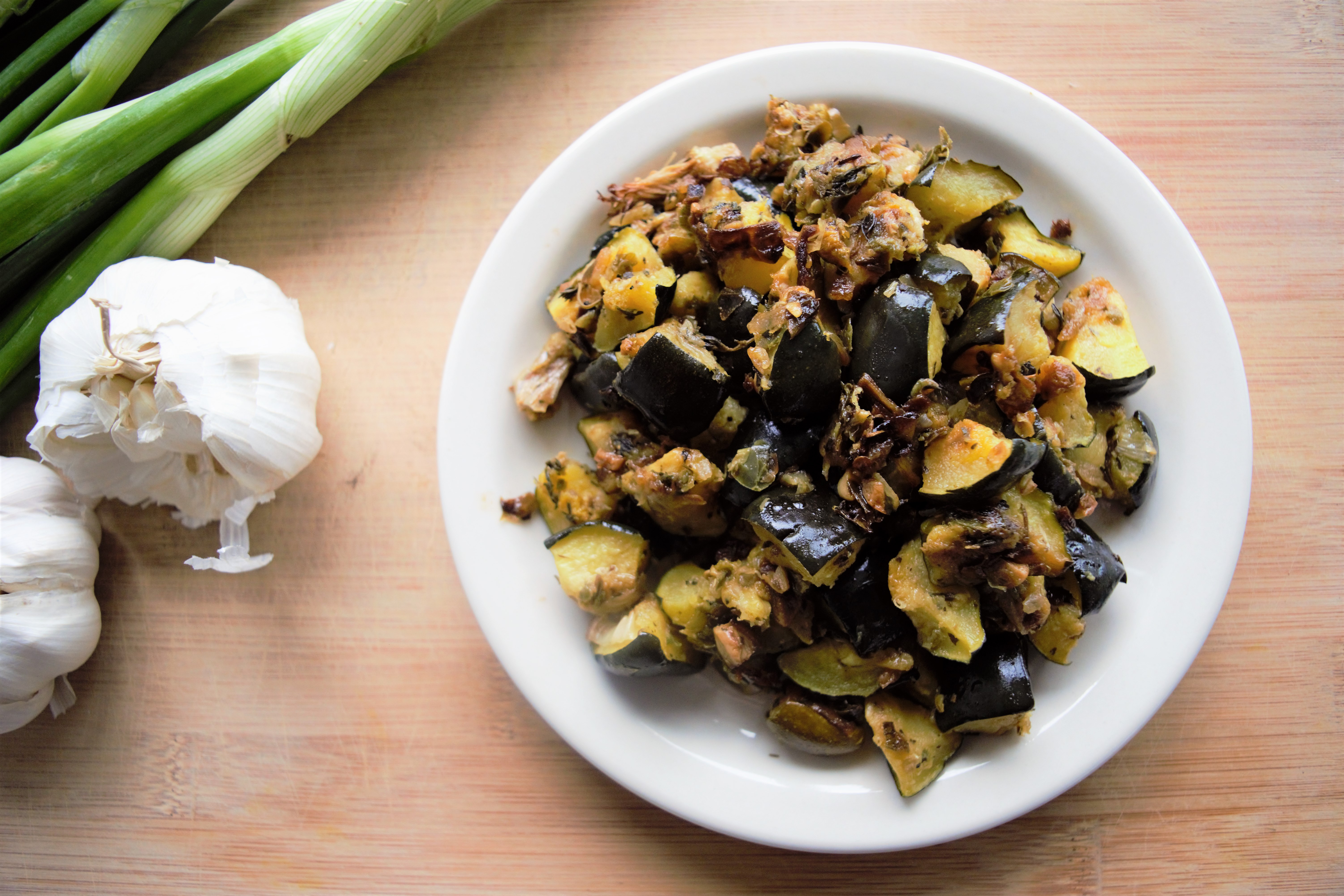 Vegan Acorn Squash with Jalapeño