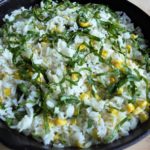 Simple and Easy Vegan Basil Corn Rice Recipe