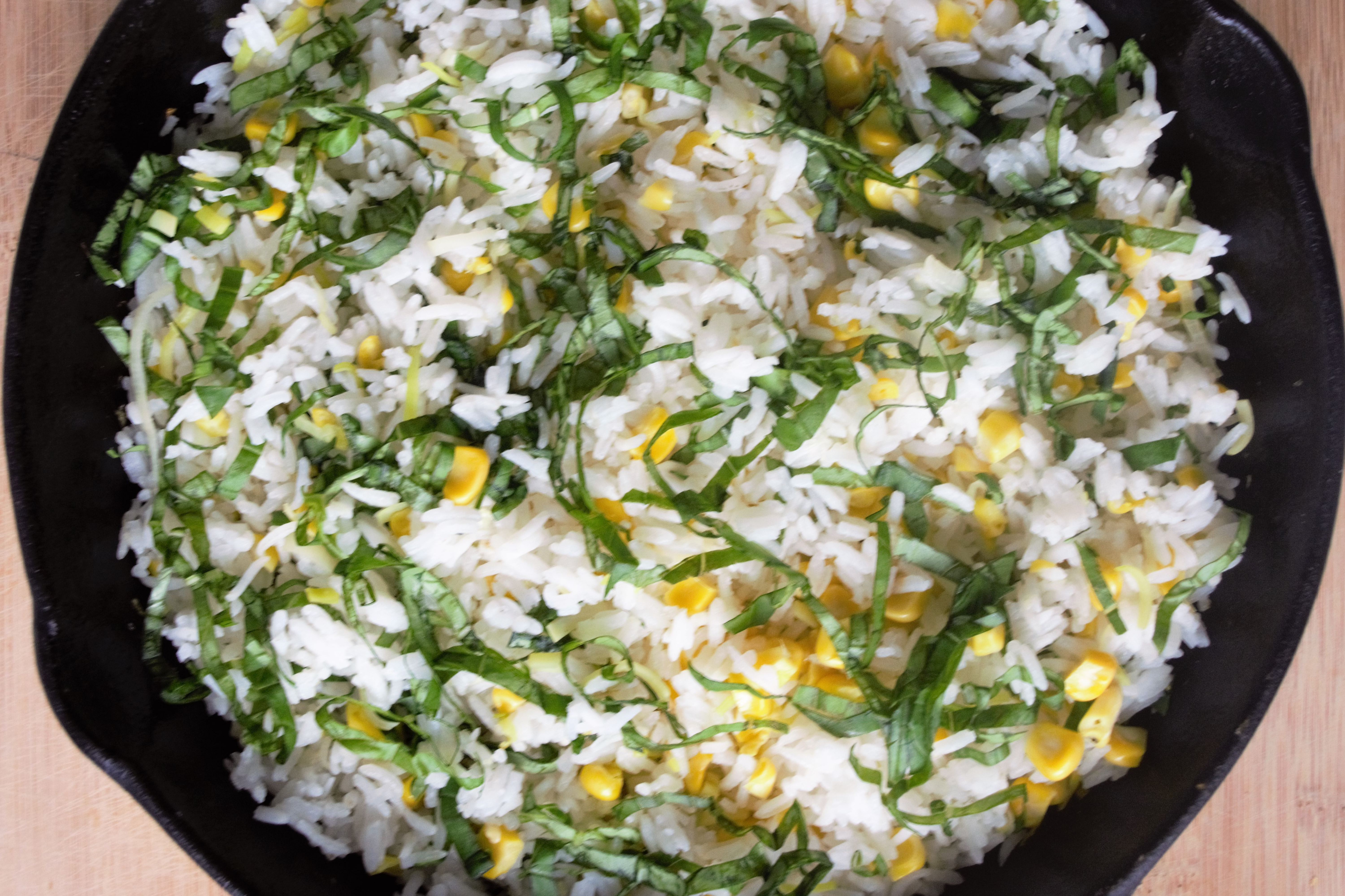 Basil and Corn Rice