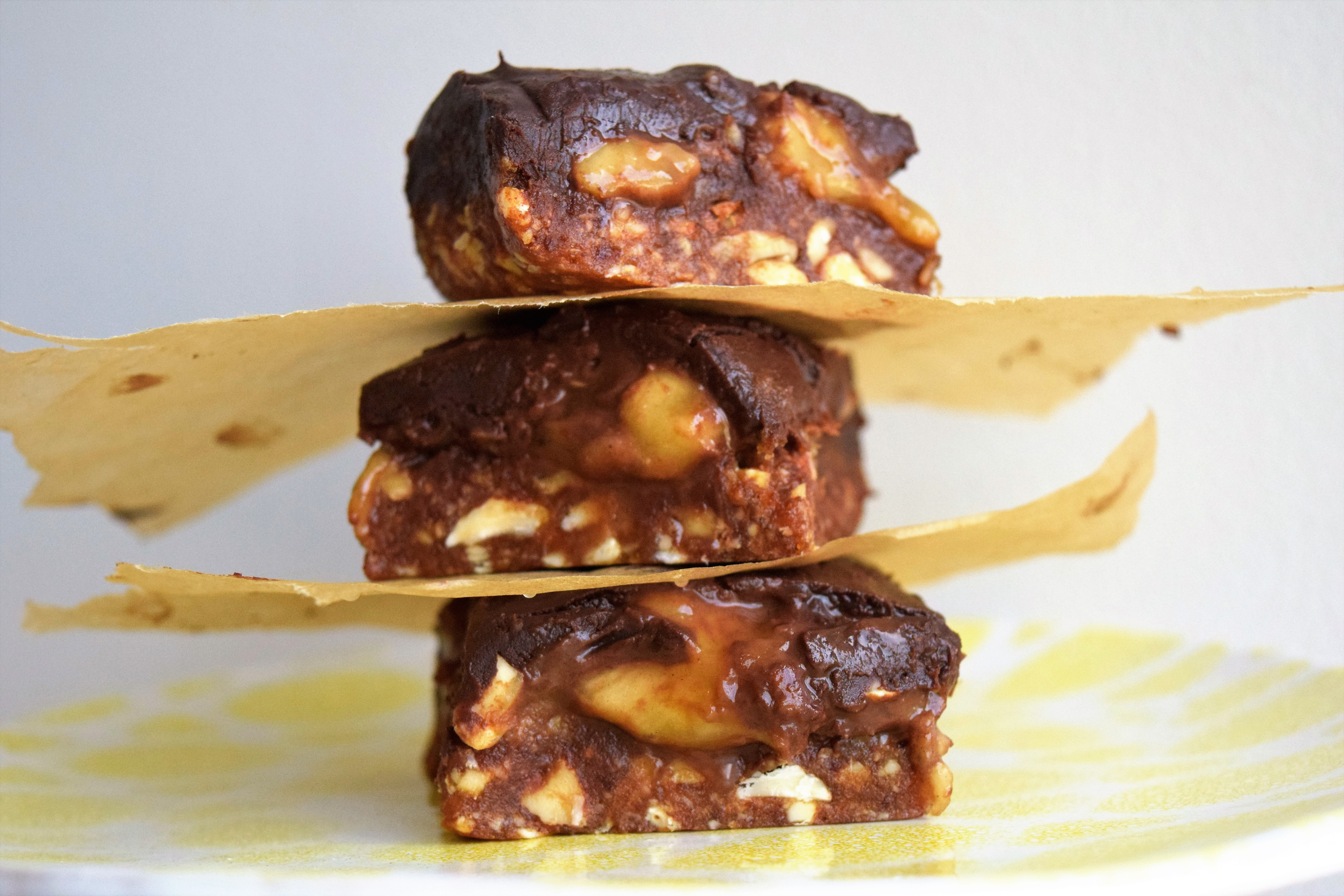 Raw Vegan Chocolate-Banana Nut Bars