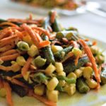 easy green bean, corn, and carrot salad