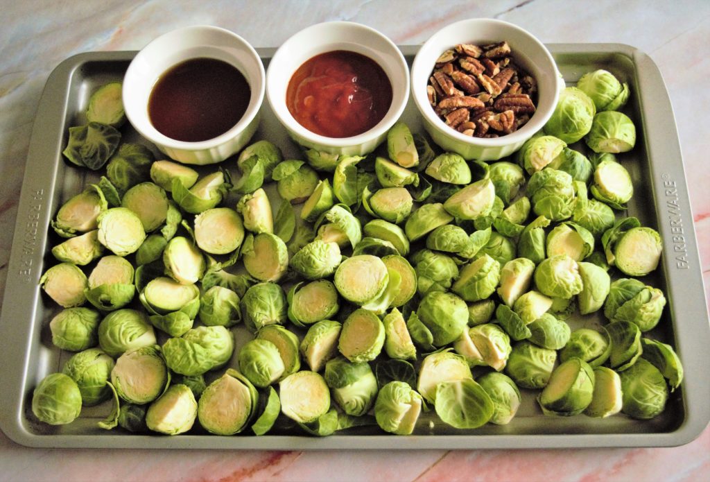 Roasted Brussels Sprouts with Maple-Sriracha 