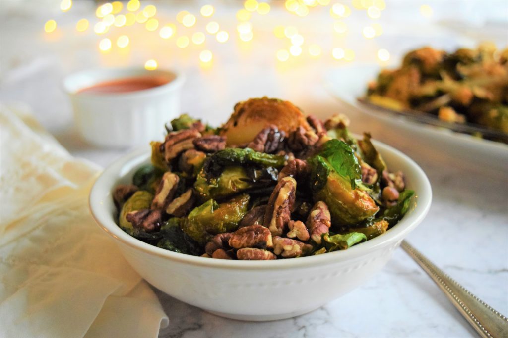 Roasted Brussels Sprouts with Maple-Sriracha