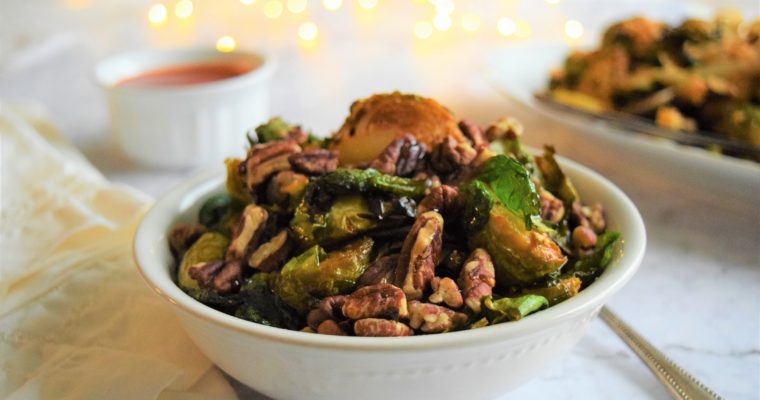 Roasted Brussels Sprouts with Maple Sriracha