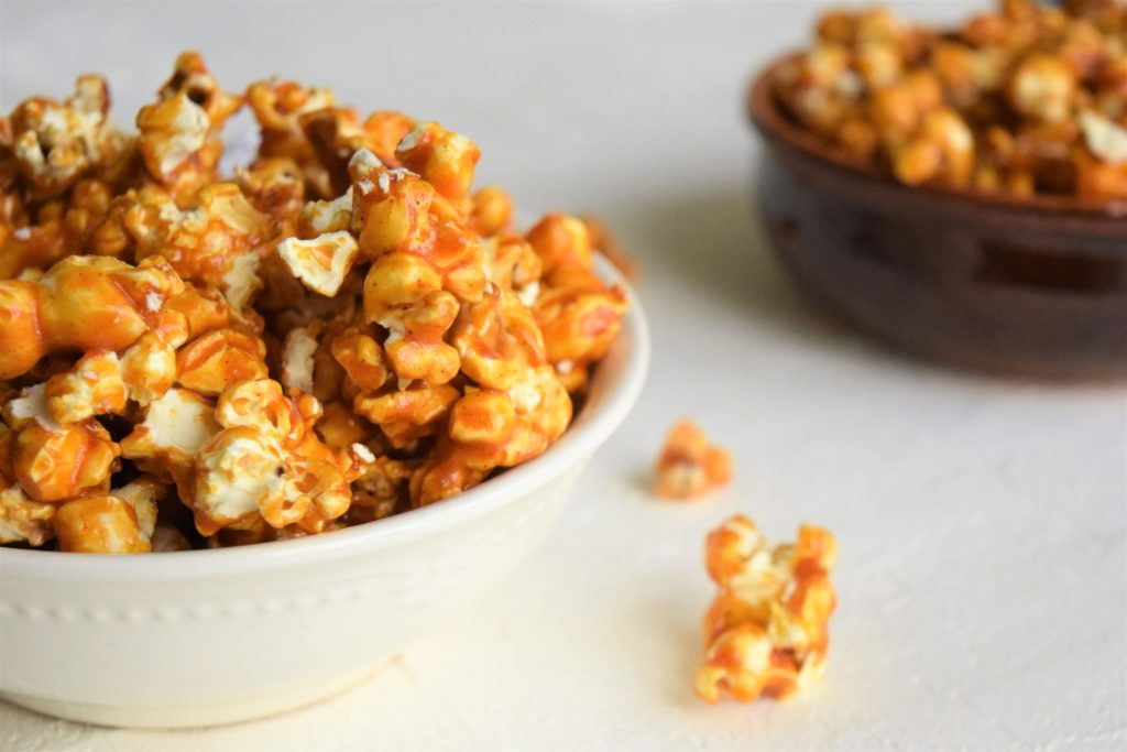 Vegan Spicy Caramel Popcorn