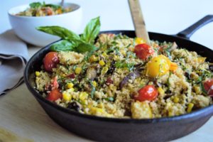Read more about the article Vegan Couscous with Shiitake, Tomatoes, and Corn
