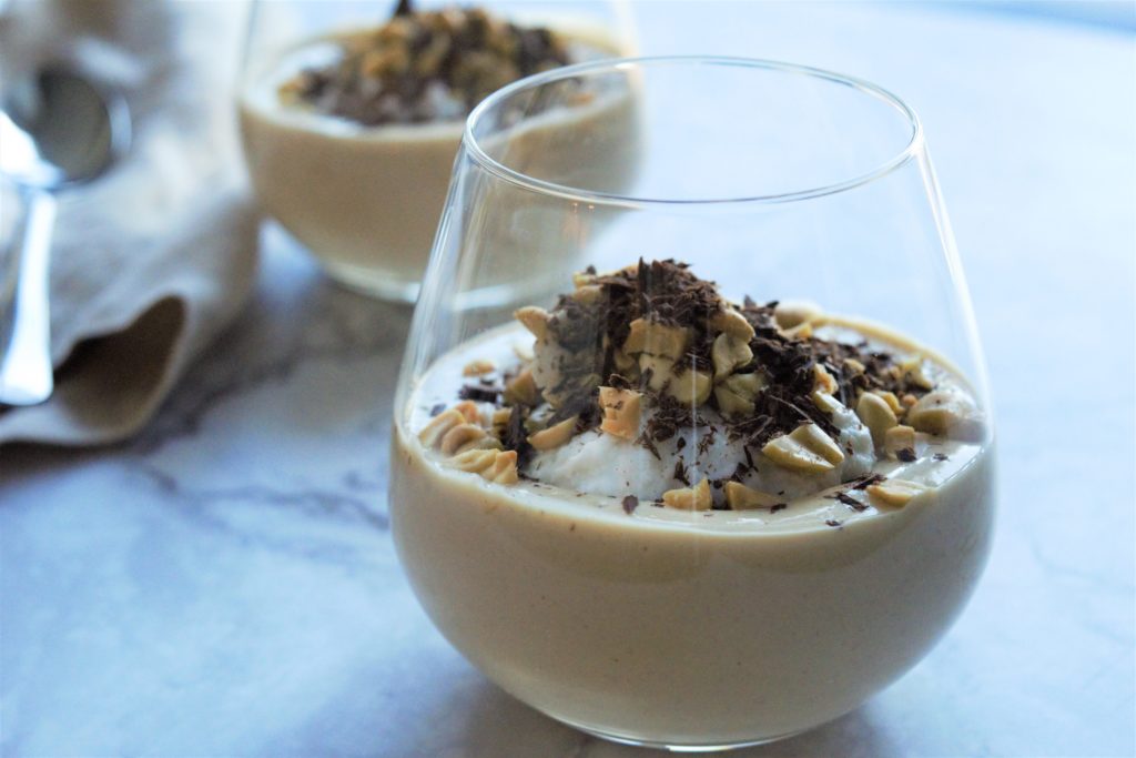 tofu chocolate and peanut butter mousse