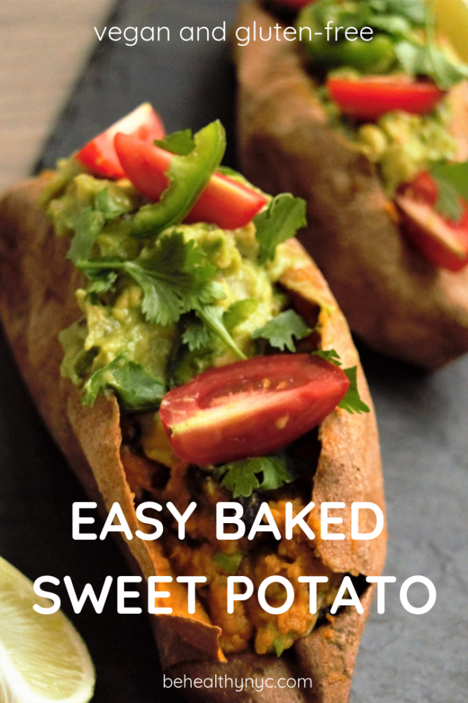 A versatile, easy, and delicious recipe for vegan stuffed sweet potato. High-protein, low-calorie, and only a few ingredients.