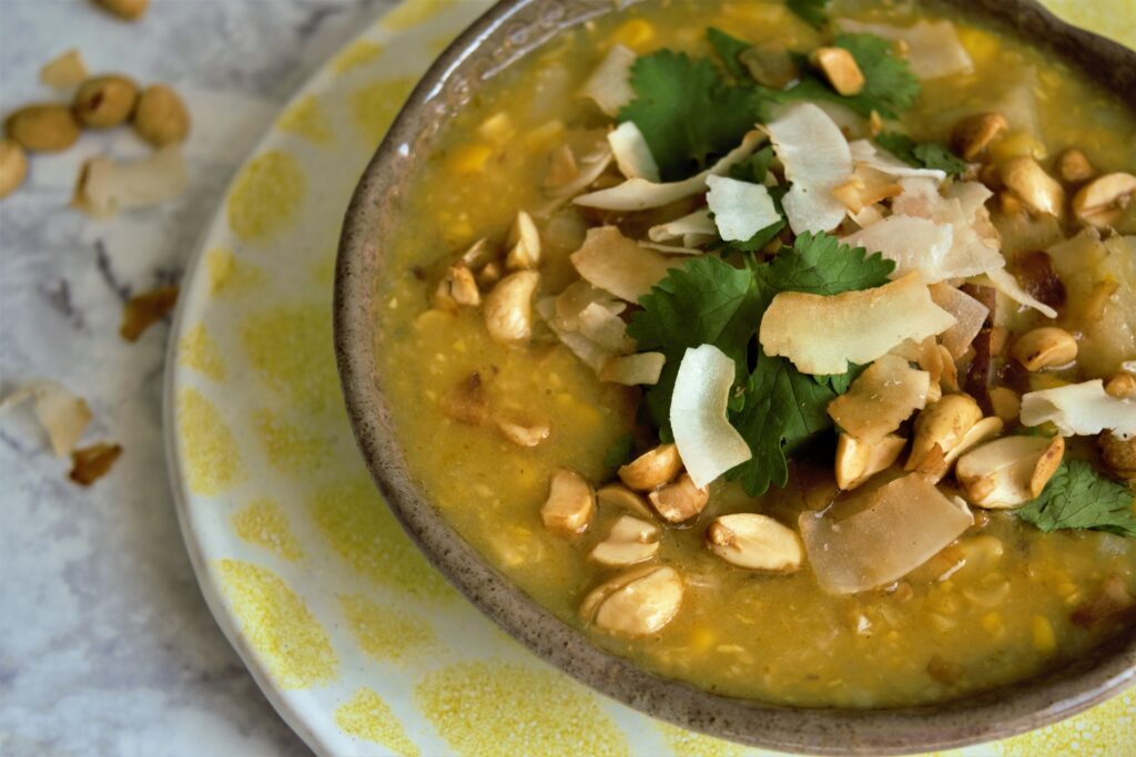 Vegan Corn and Coconut Soup