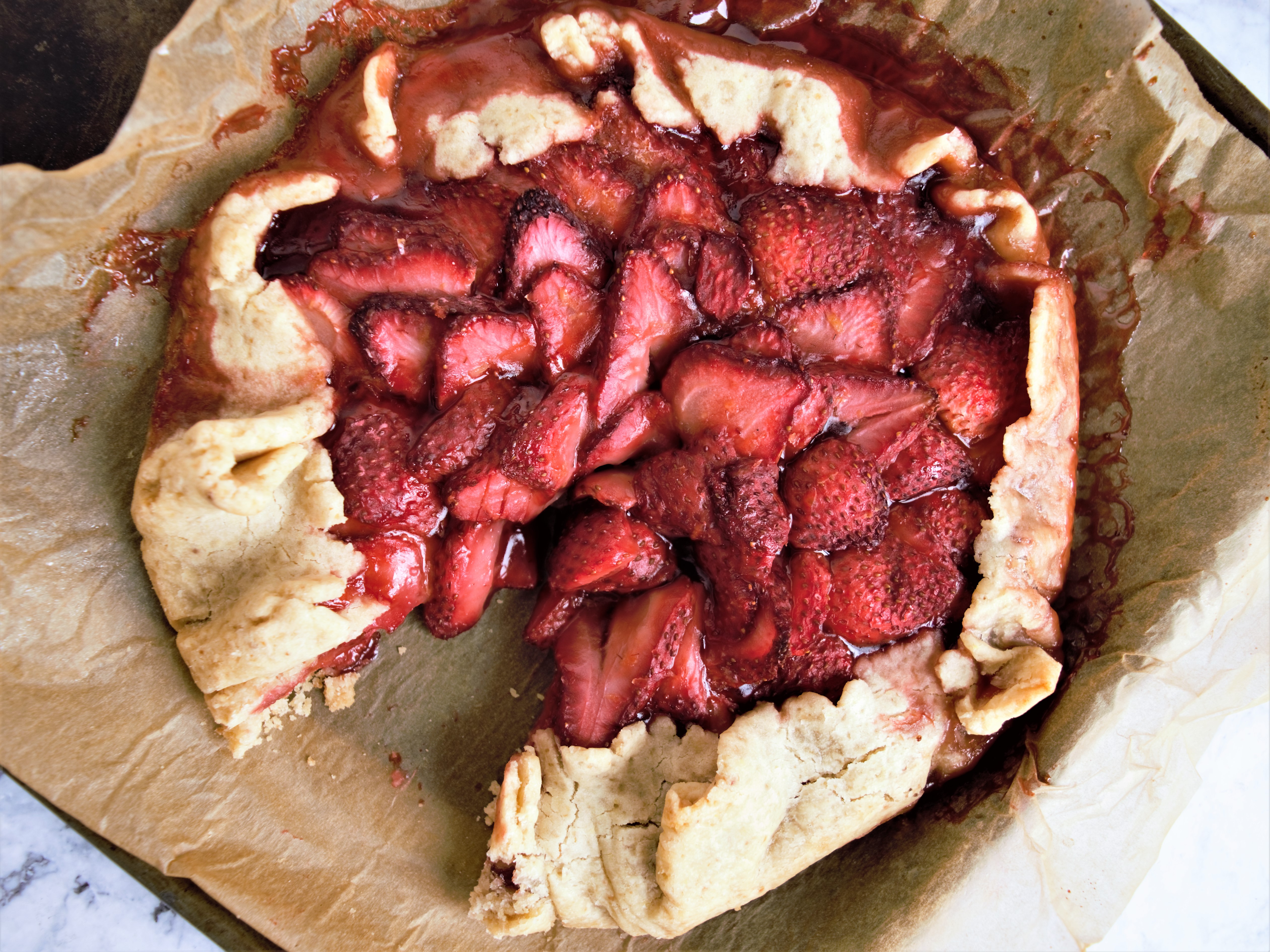 Vegan and Gluten-Free Strawberry Crostata