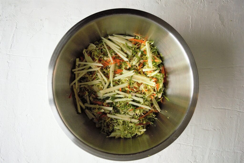 Vegan Lemony Brussels Sprout Slaw