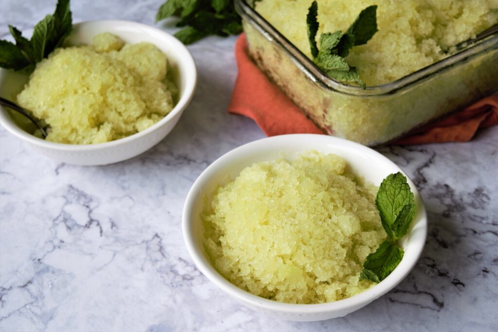 Honeydew and Mint Granita