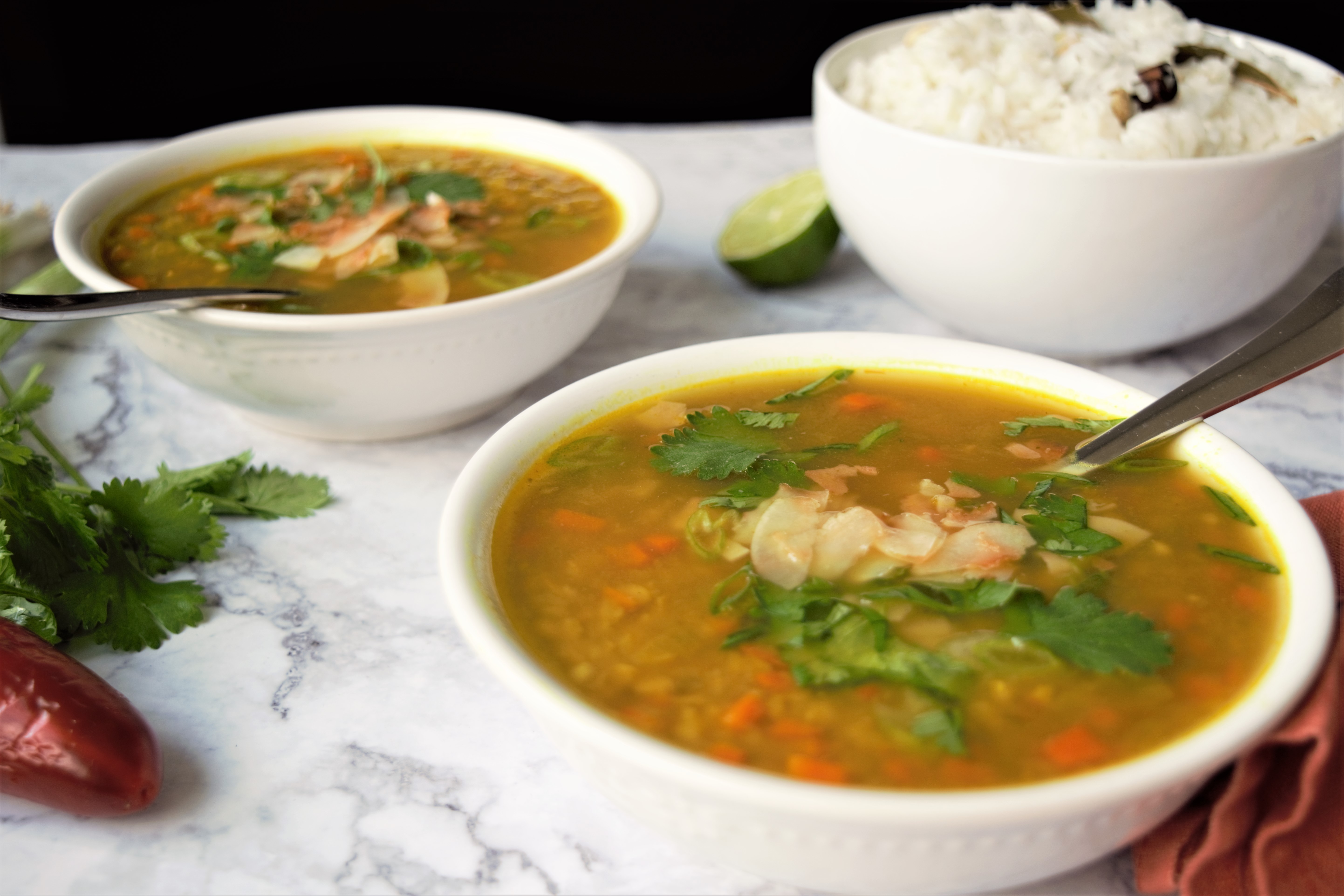 Vegan Curried Red Lentil Soup