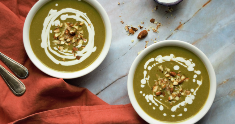 Vegan Creamy Green Vegetable Detox Soup