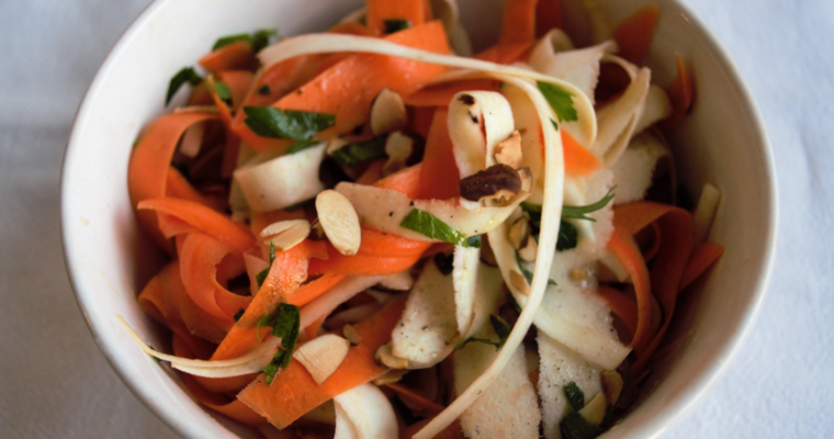 Easy Ribbon Carrot and Parsnip Salad