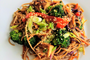 Read more about the article Vegan Spicy Tofu and Vegetable Lo Mein