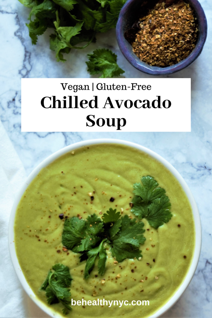 vegan chilled avocado soup recipe is an excellent summer soup. It’s not only a great source of nutrients and healthy fats, but also delicious.