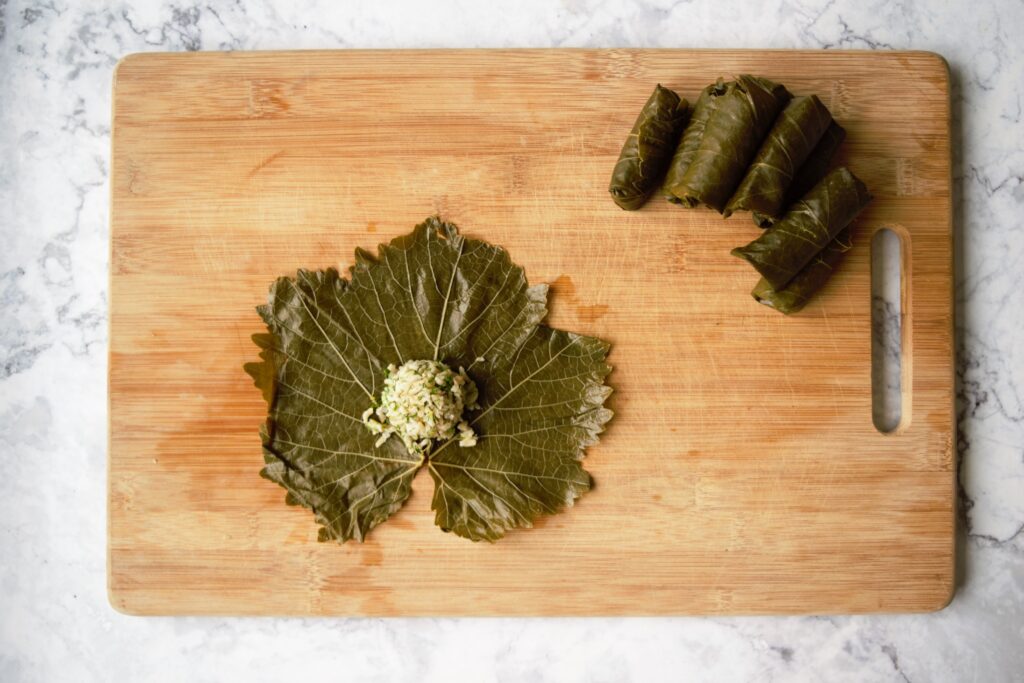 Vegan Lemony Stuffed Grape Leaves - Dolmas