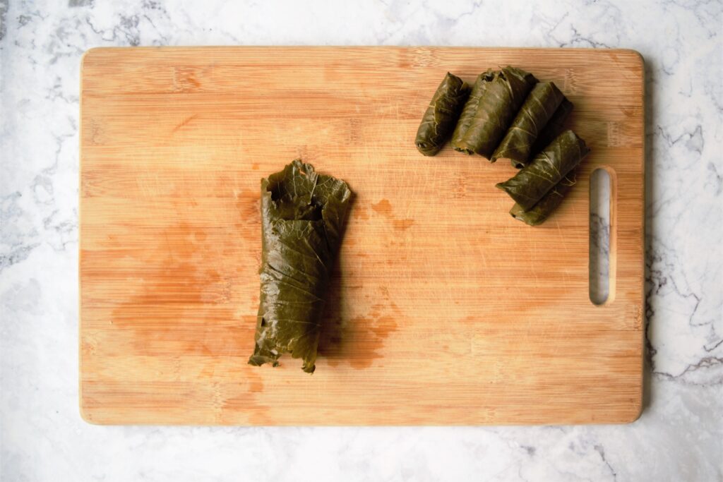 Vegan Lemony Stuffed Grape Leaves - Dolmas