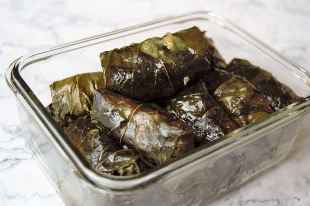 Vegan Lemony Stuffed Grape Leaves - Dolmas