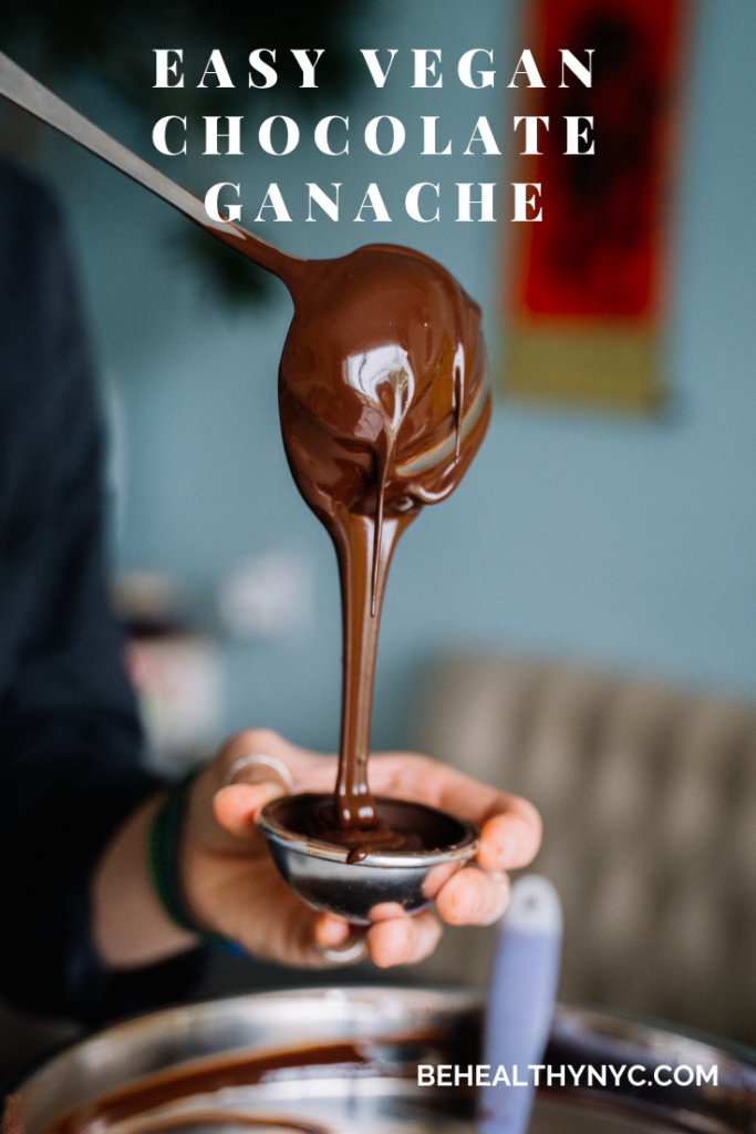 This versatile and easy vegan dark chocolate ganache makes a velvety topping or filling for cakes or cupcakes.
