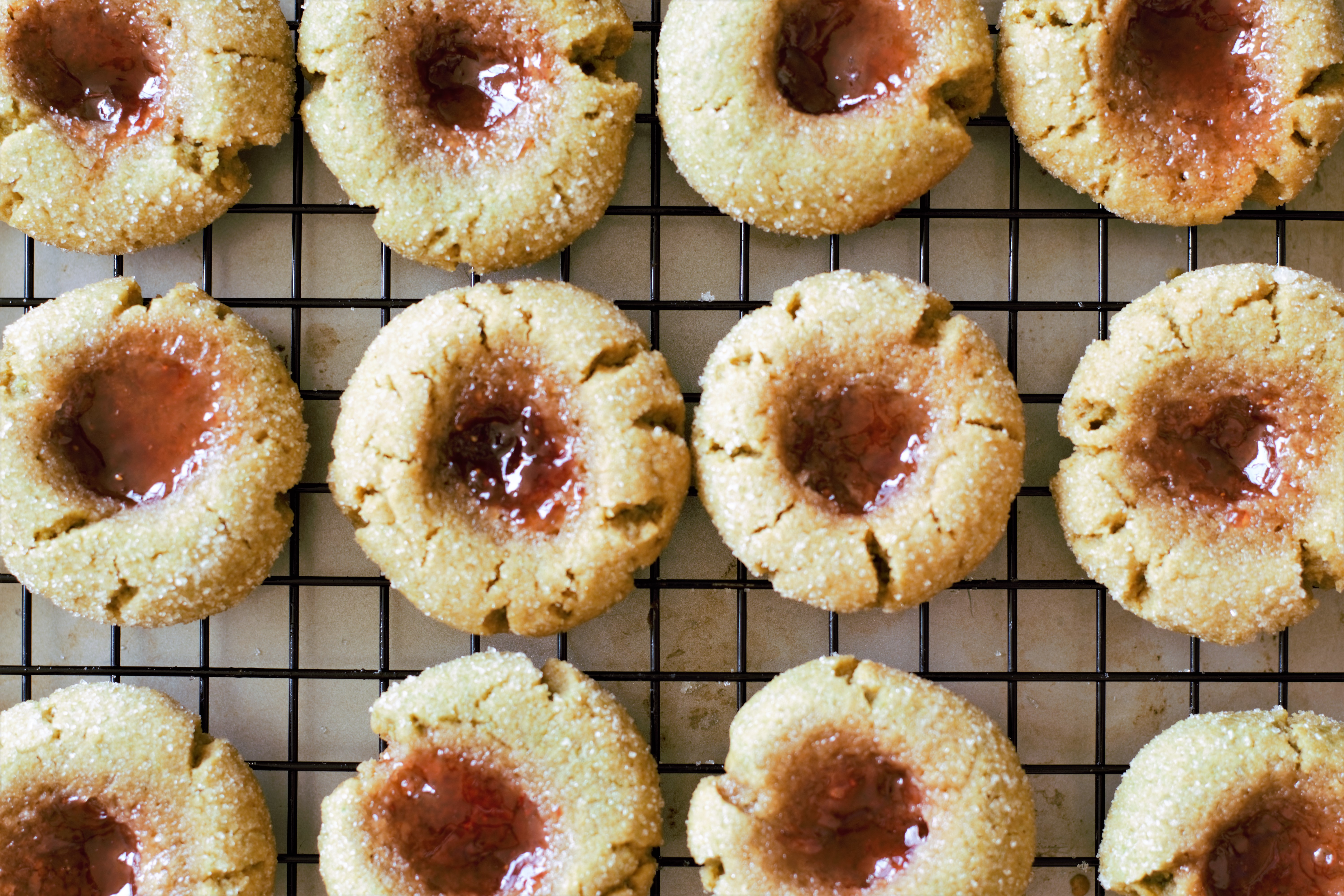 You are currently viewing Gluten-Free  Vegan Sunbutter Thumbprint Cookies