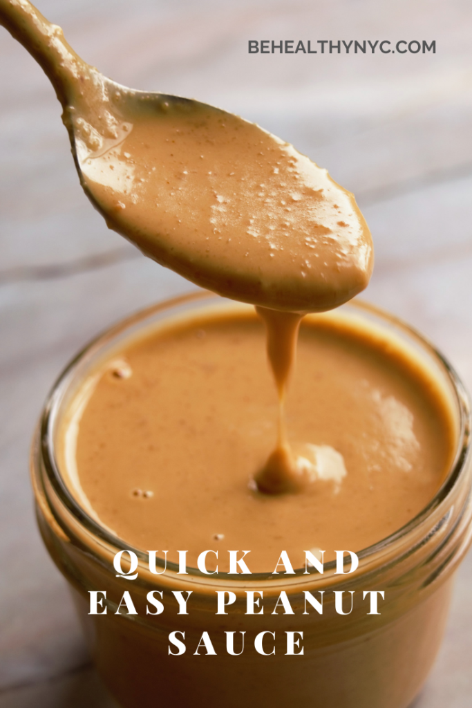 This delicious, creamy, quick, and easy and quick peanut sauce is a great recipe that can be used in many dishes.